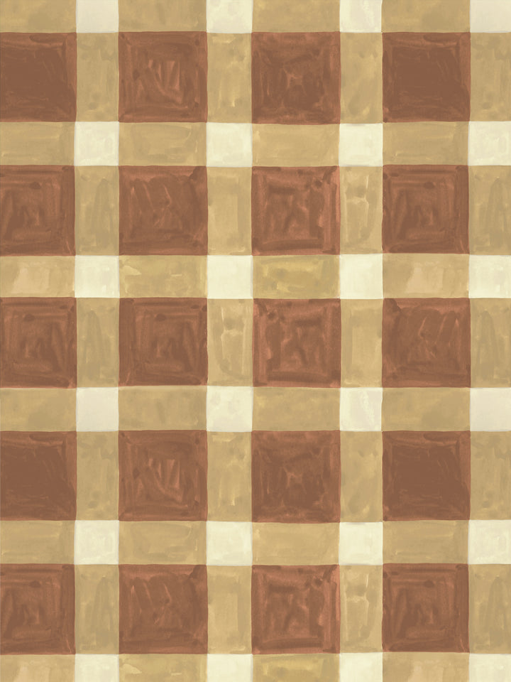 'Riad' Wallpaper in Golden Sand - Design Pattern