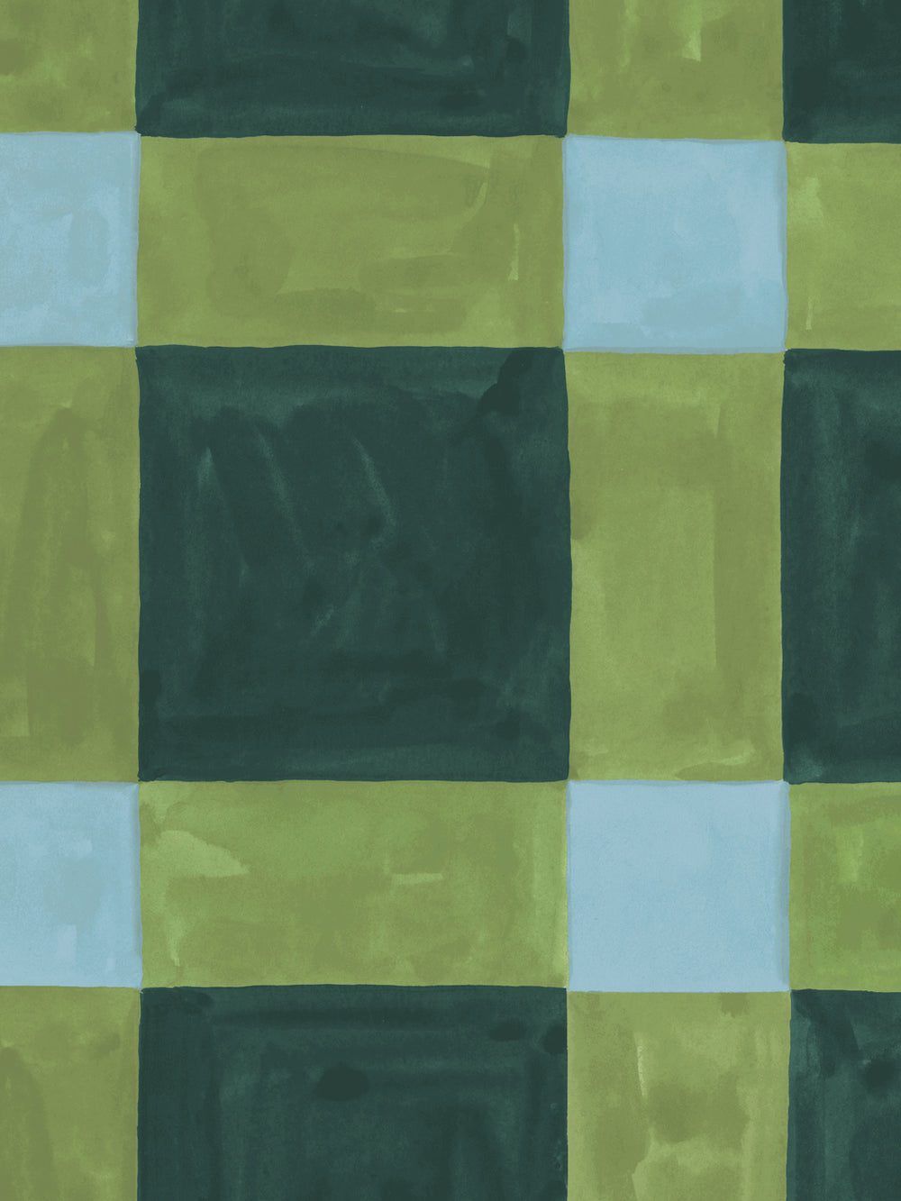 'Riad' Wallpaper in Green Olive - Detail Close-Up