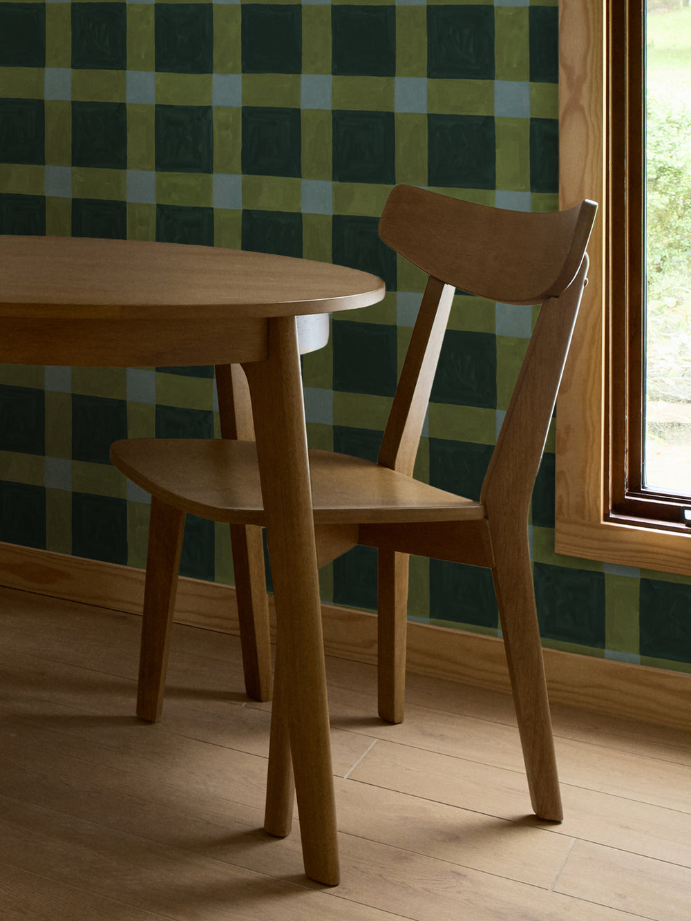 'Riad' Wallpaper in Green Olive - Room Scene