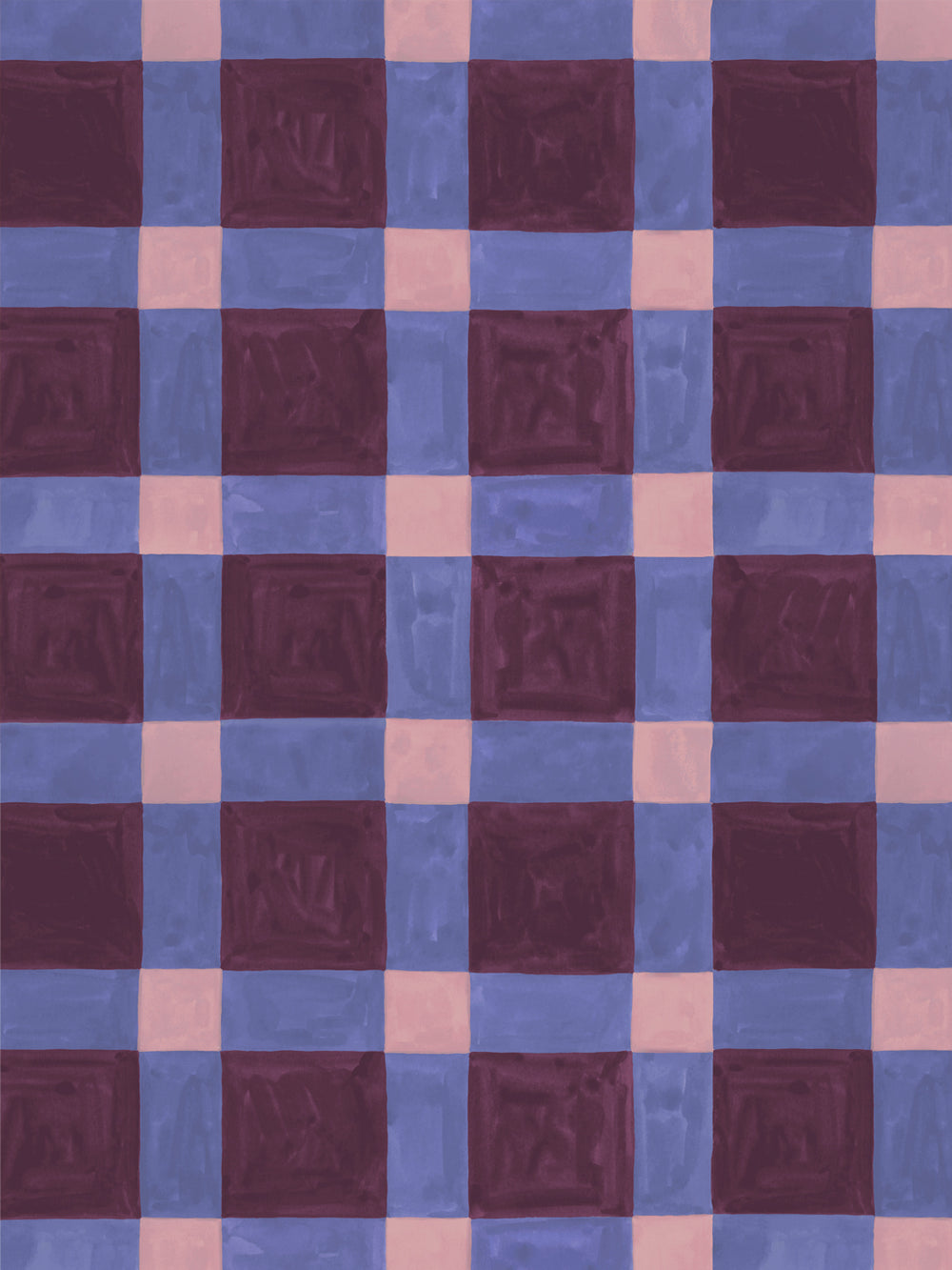 'Riad' Wallpaper in Iris - Design Pattern