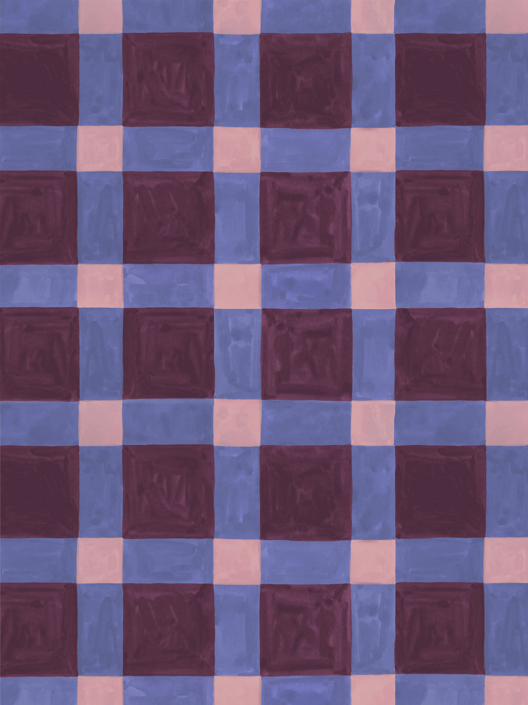 'Riad' Wallpaper in Iris - Design Pattern