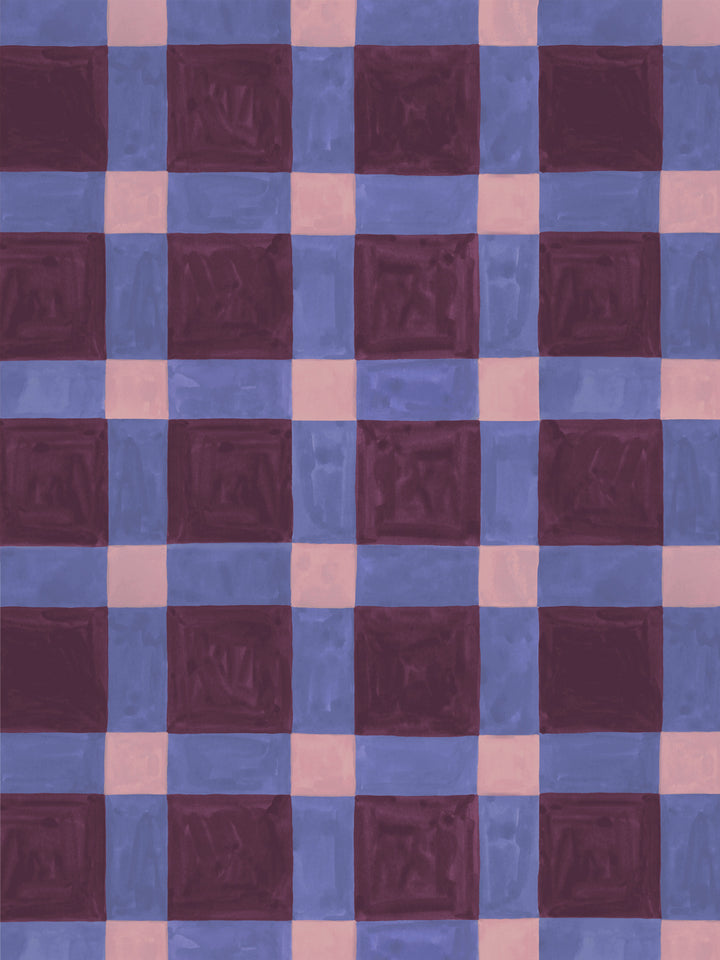'Riad' Wallpaper in Iris - Design Pattern