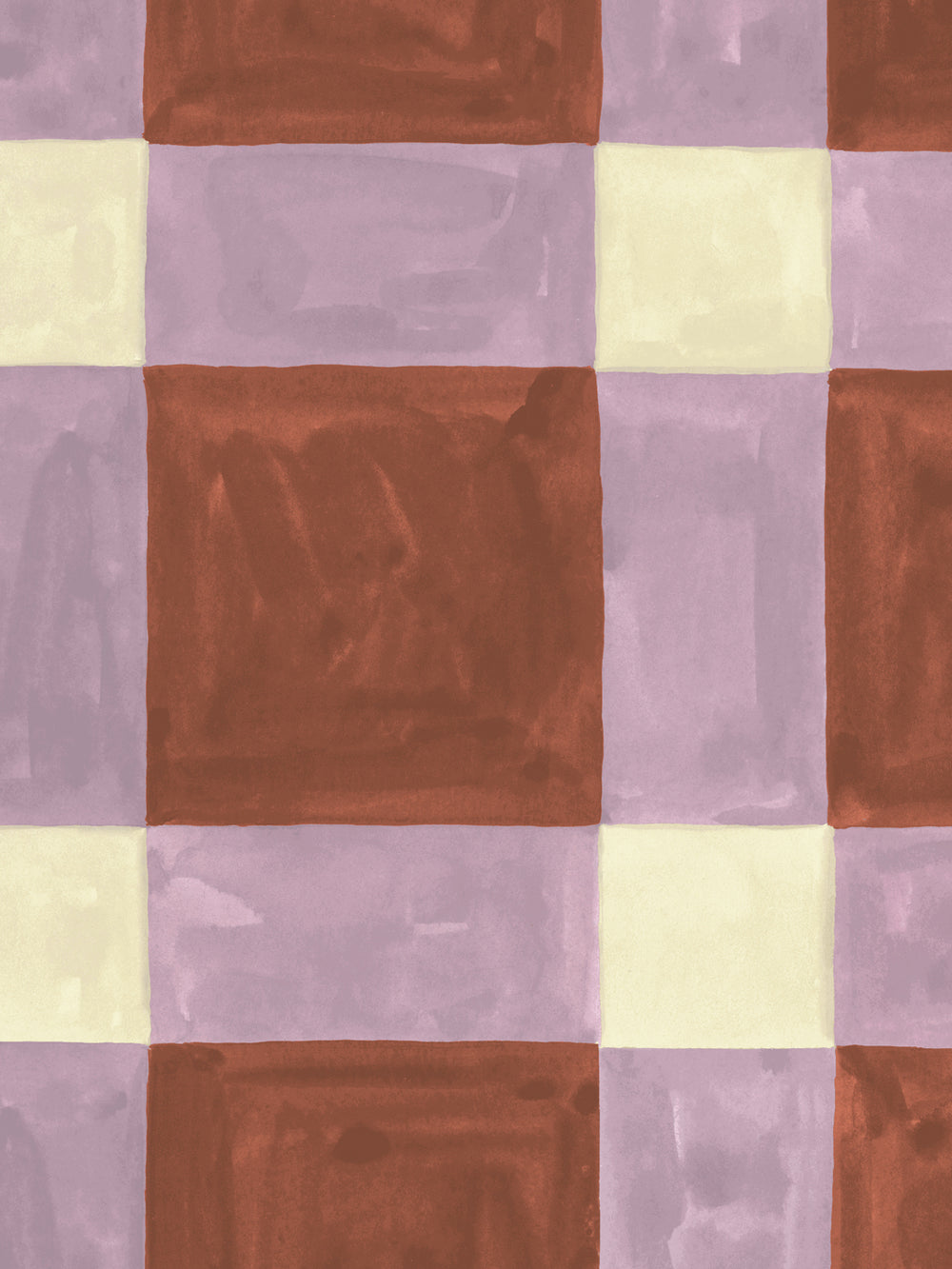 'Riad' Wallpaper in Lilac Terracotta - Detail Close-Up