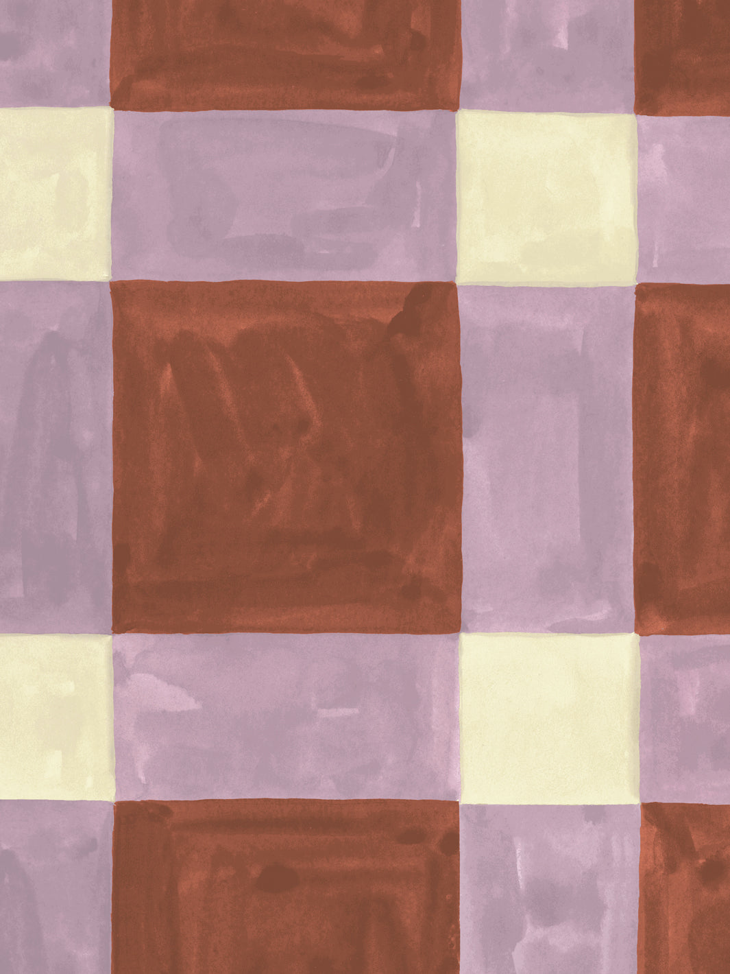 'Riad' Wallpaper in Lilac Terracotta - Detail Close-Up