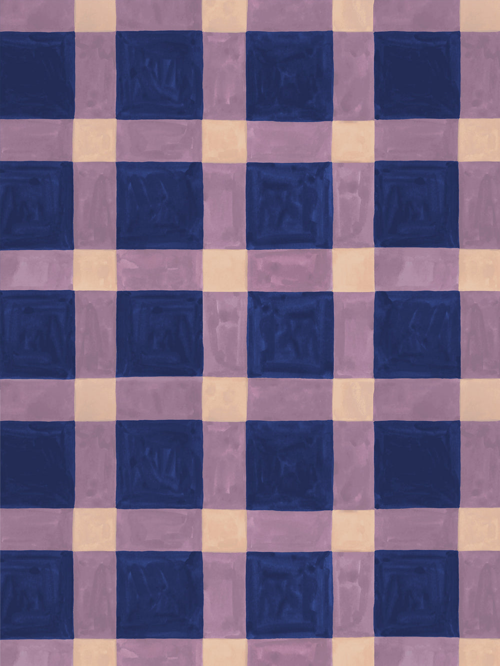 'Riad' Wallpaper in Night Blue - Design Pattern