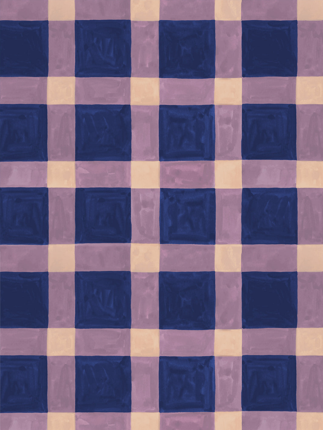 'Riad' Wallpaper in Night Blue - Design Pattern