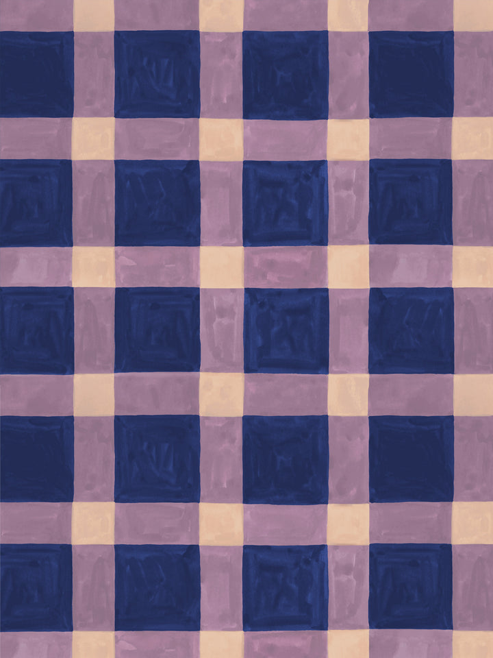 'Riad' Wallpaper in Night Blue - Design Pattern