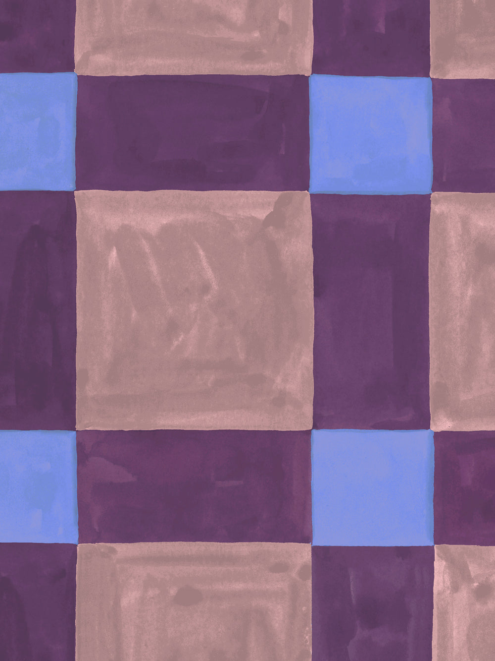 'Riad' Wallpaper in Plum Mauve - Detail Close-Up