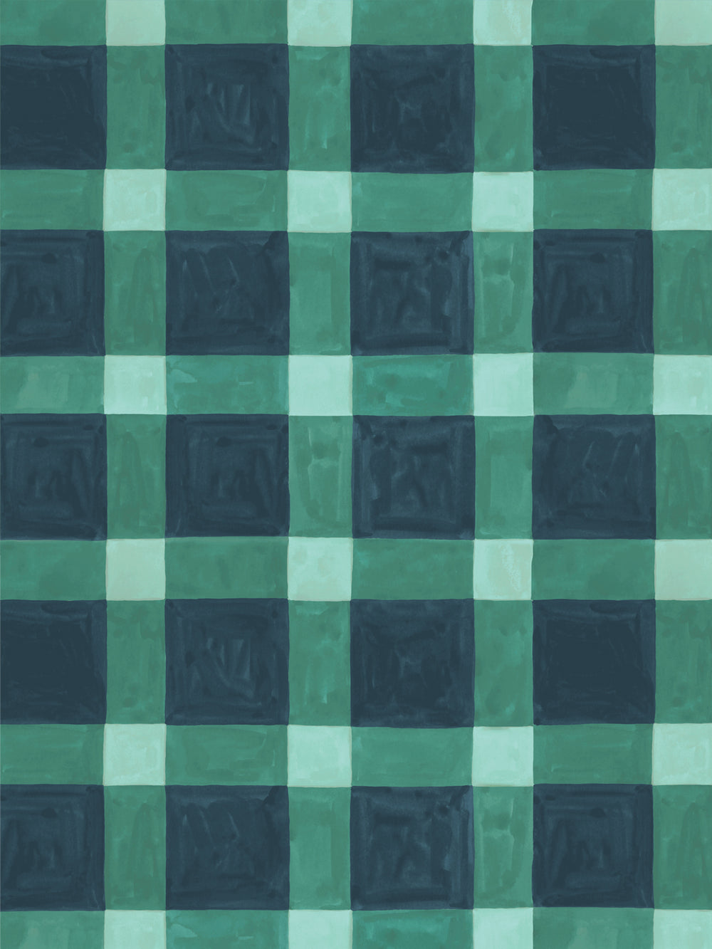 'Riad' Wallpaper in Sea - Design Pattern