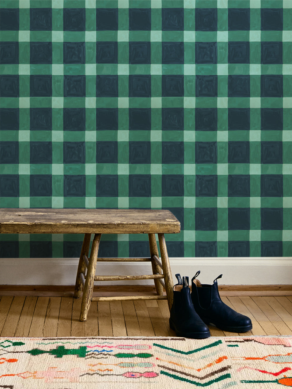 'Riad' Wallpaper in Sea - Room Scene