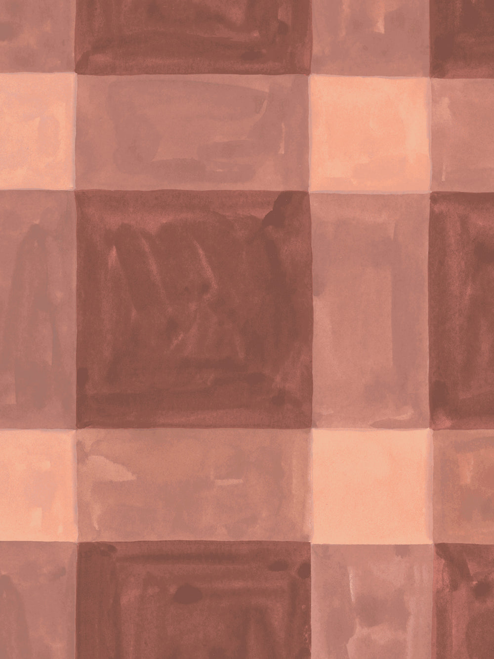 'Riad' Wallpaper in Terra Rose - Detail Close-Up