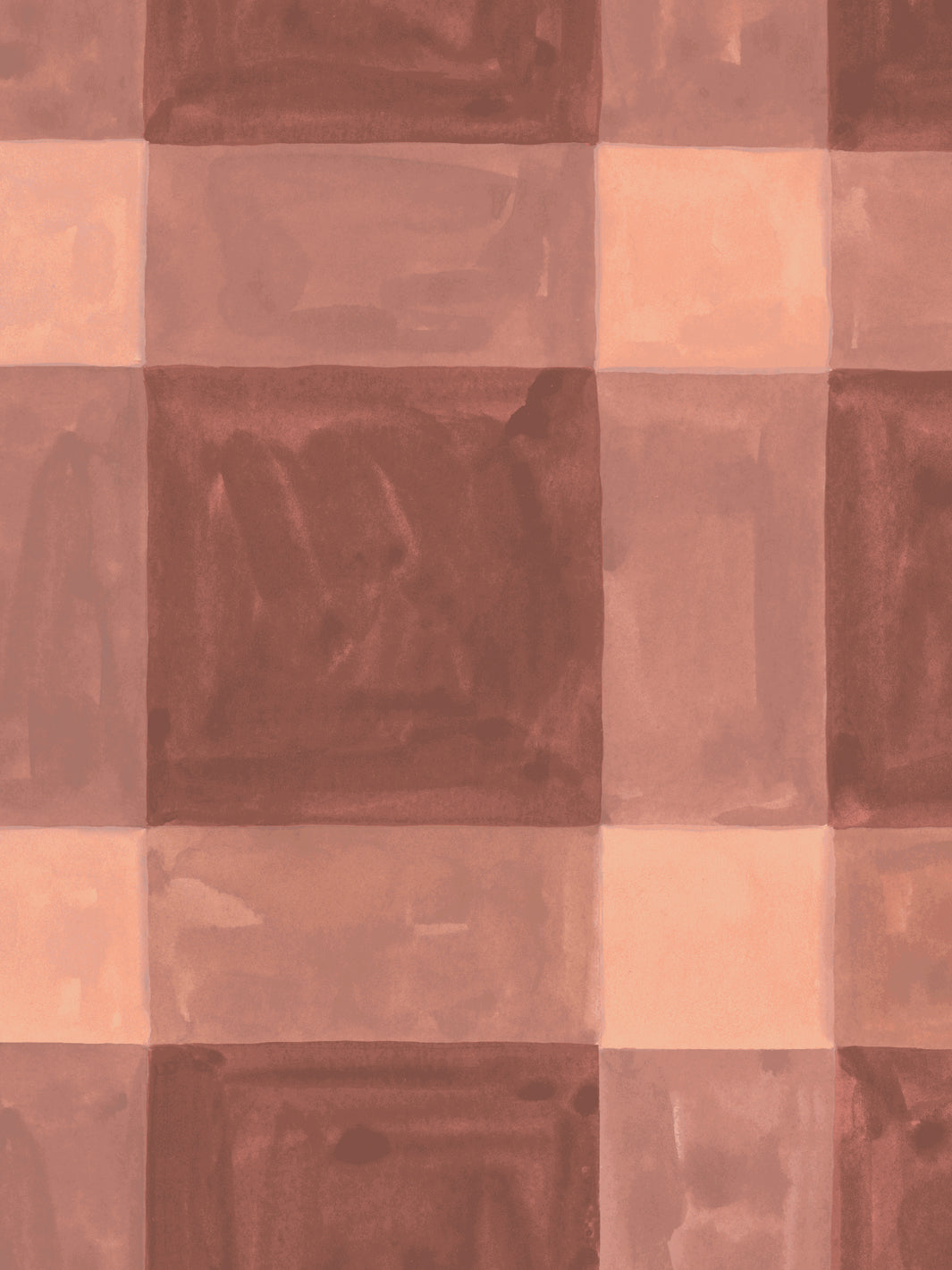 'Riad' Wallpaper in Terra Rose - Detail Close-Up