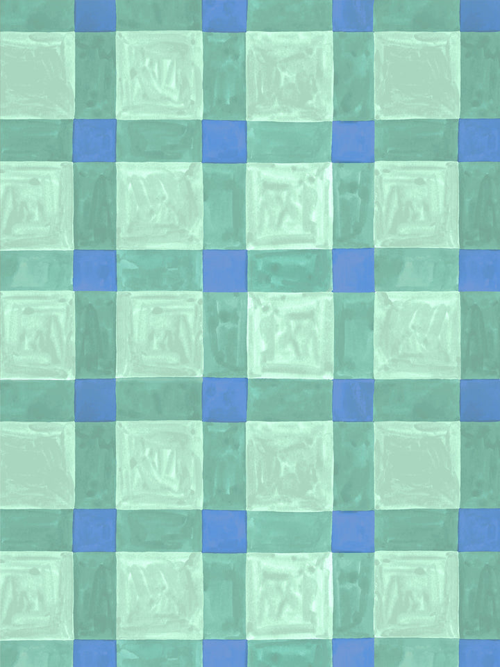 'Riad' Wallpaper in Tidepool - Design Pattern