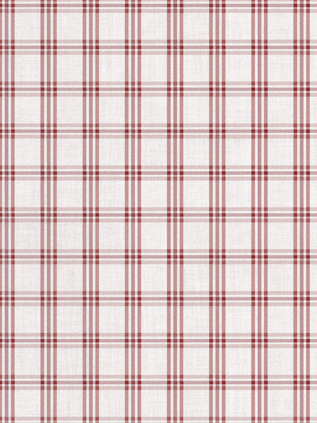 'Rogers Plaid' Linen Fabric by Nathan Turner - Antique Red