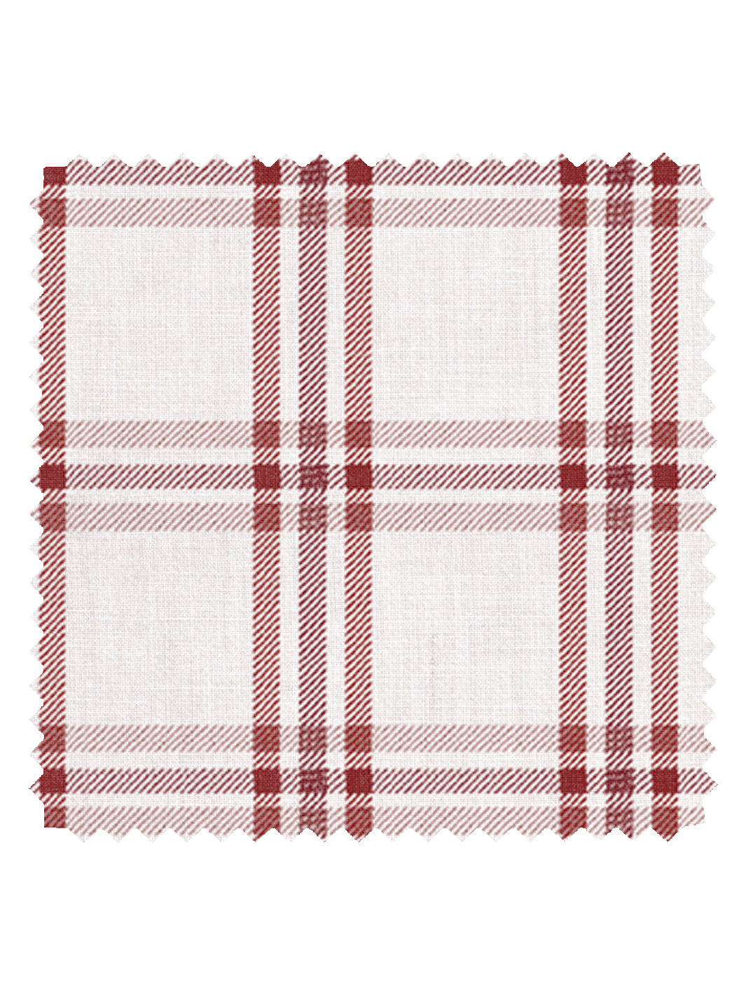 'Rogers Plaid' Linen Fabric by Nathan Turner - Antique Red