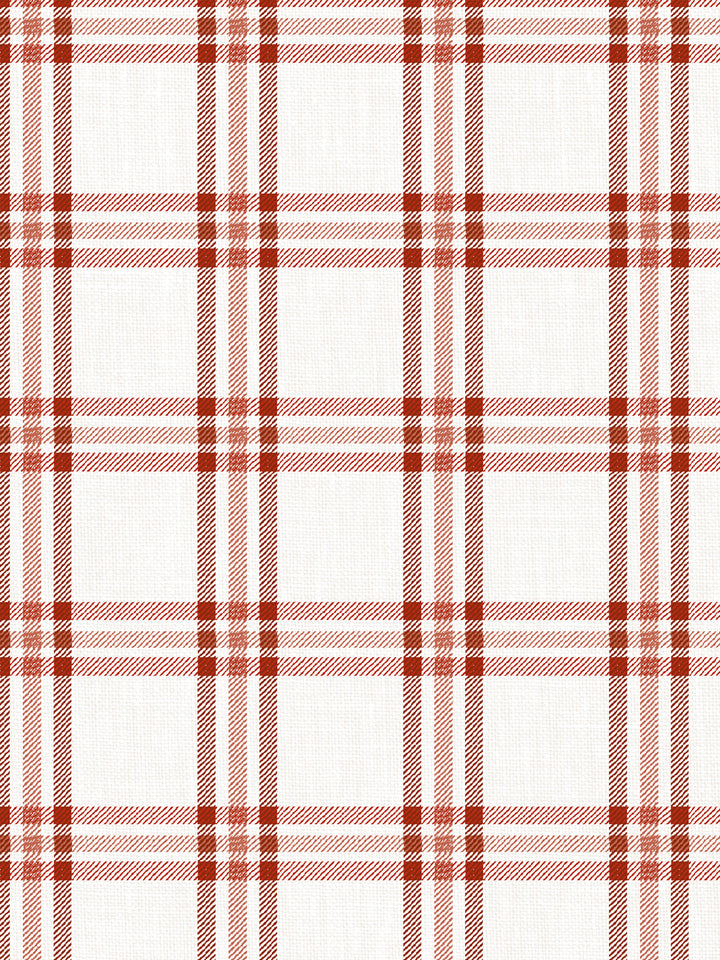 'Rogers Plaid' Wallpaper by Nathan Turner - Antique Red