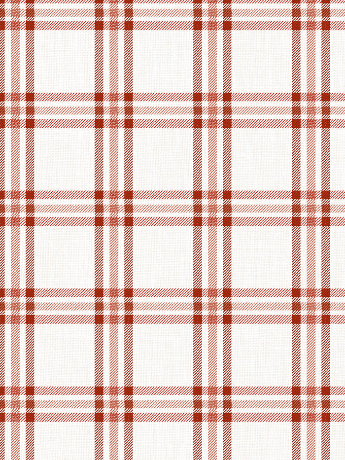 'Rogers Plaid' Wallpaper by Nathan Turner - Antique Red
