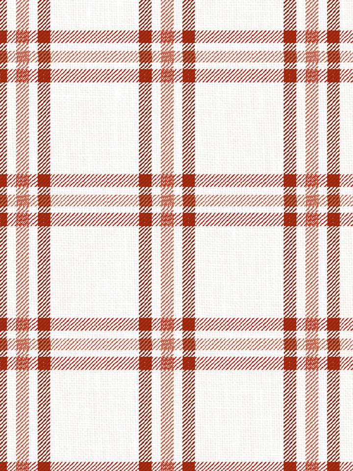 'Rogers Plaid' Wallpaper by Nathan Turner - Antique Red