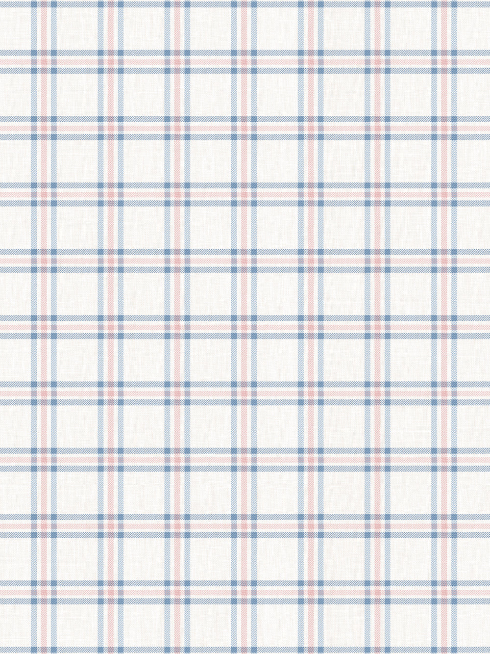 rodgers plaid linen fabric by nathan turner blue pink