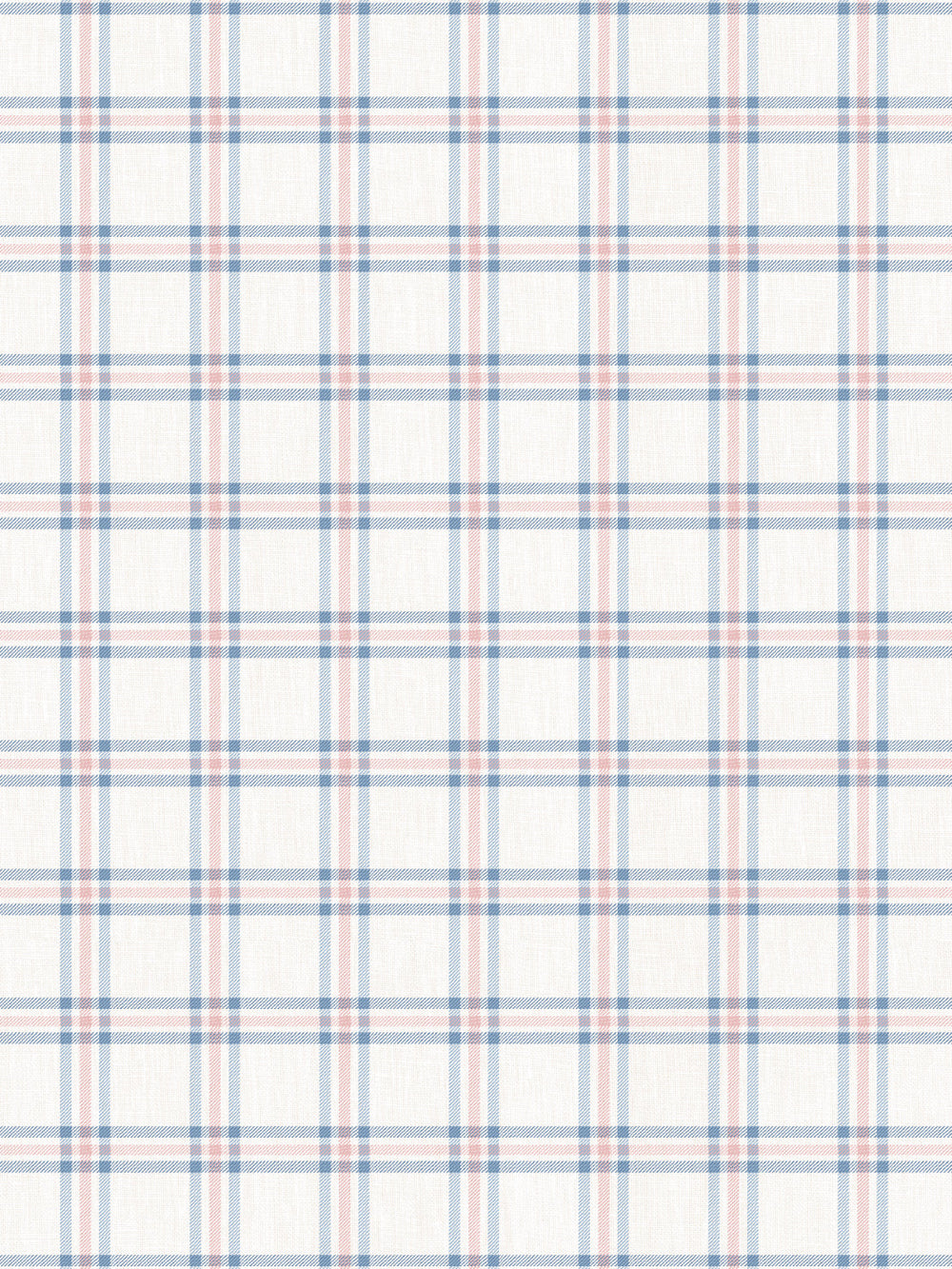 rodgers plaid linen fabric by nathan turner blue pink