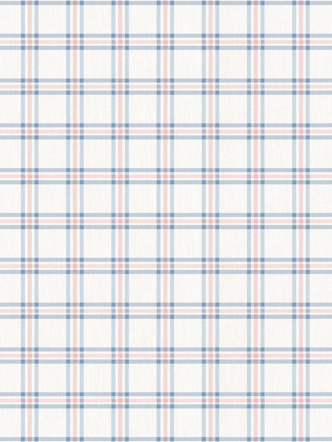 rodgers plaid linen fabric by nathan turner blue pink