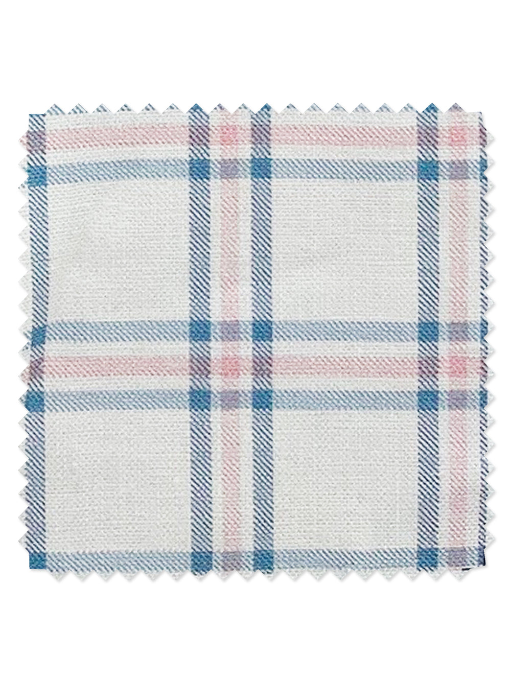 rodgers plaid linen fabric by nathan turner blue pink