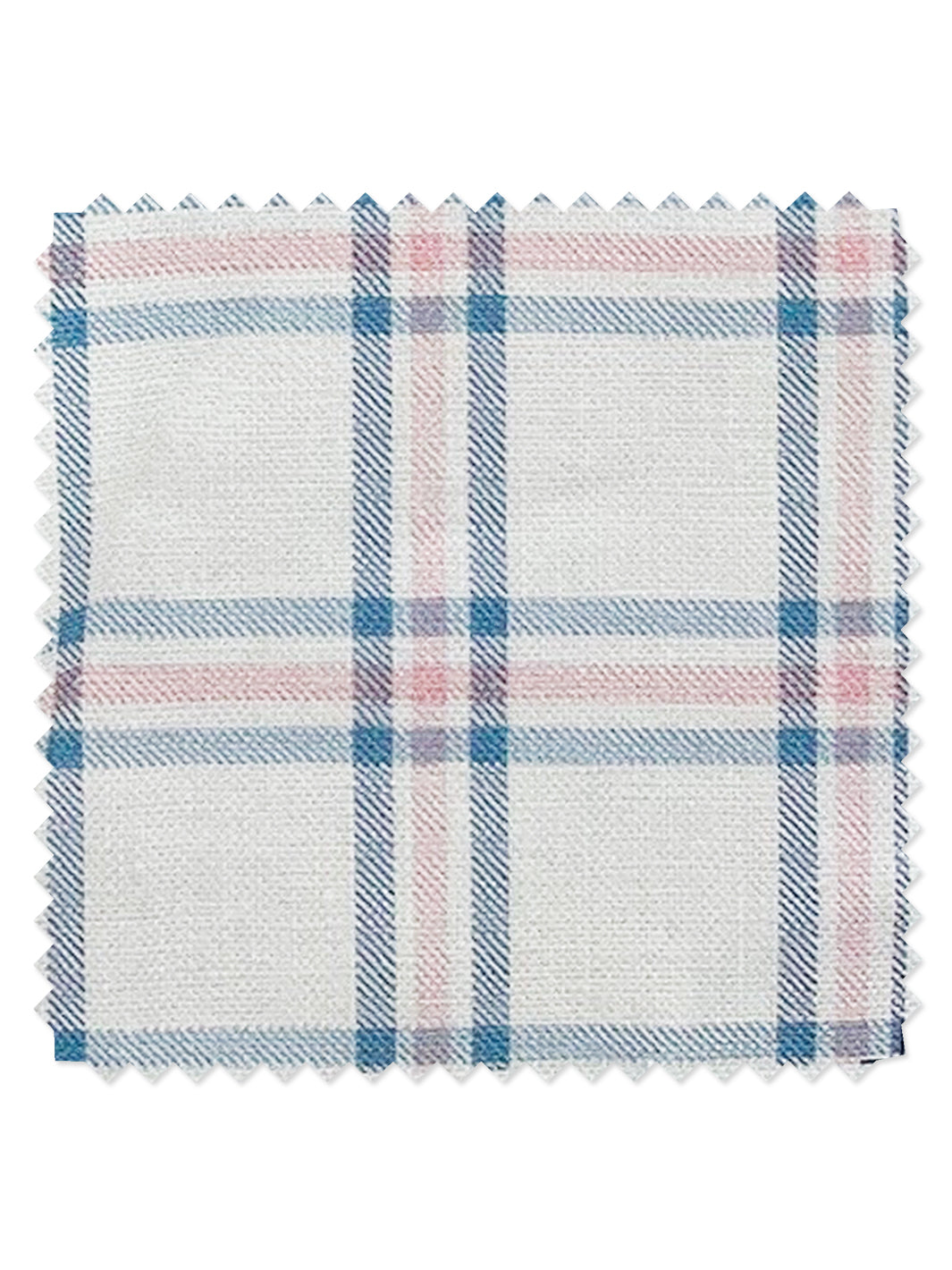 rodgers plaid linen fabric by nathan turner blue pink