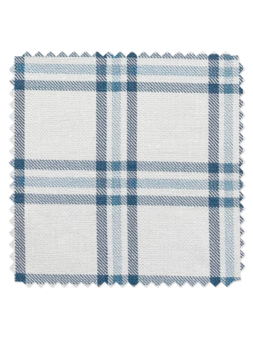 'Rogers Plaid' Linen Fabric by Nathan Turner - Blue