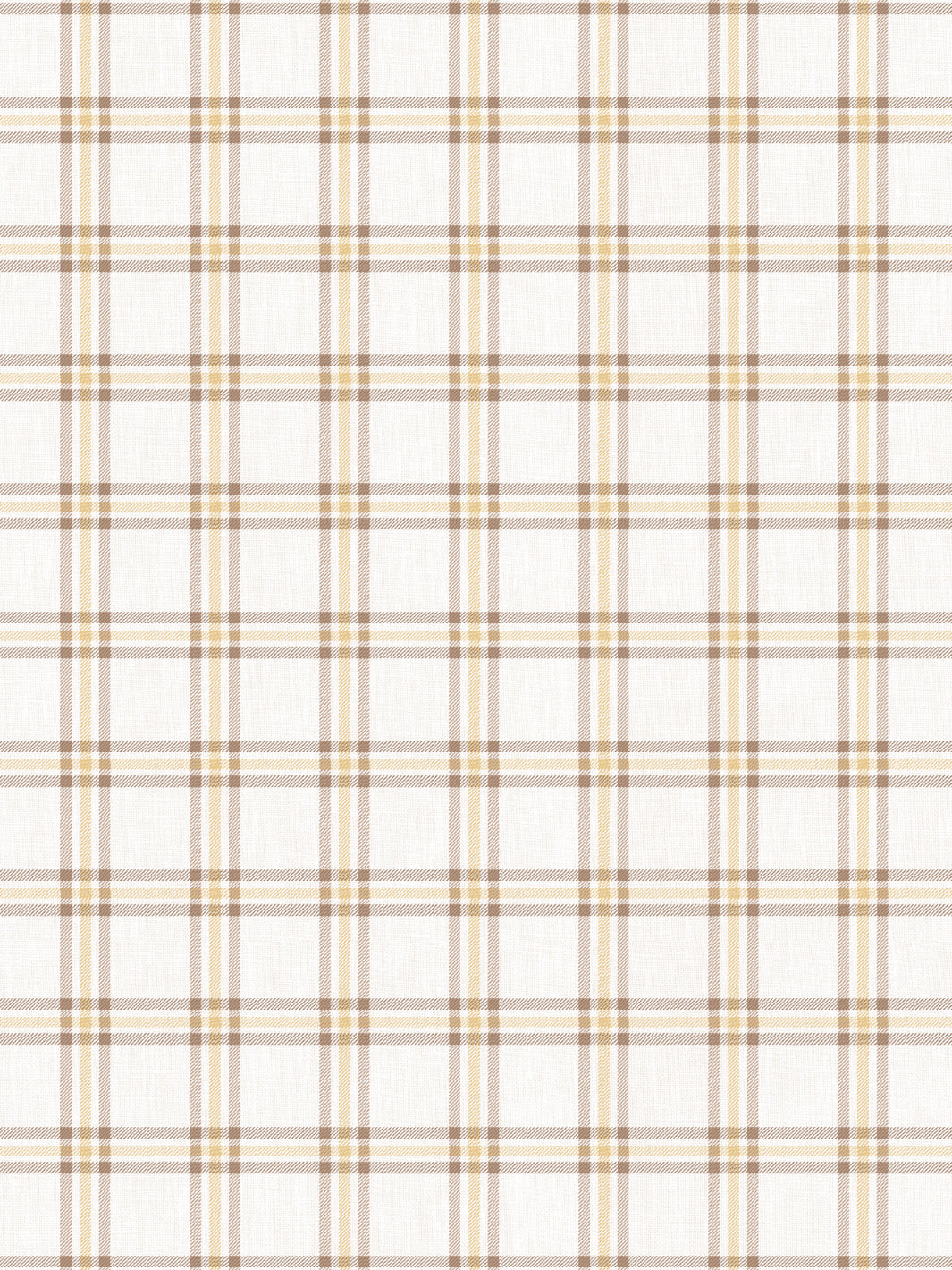 rodgers plaid linen fabric by nathan turner brown gold