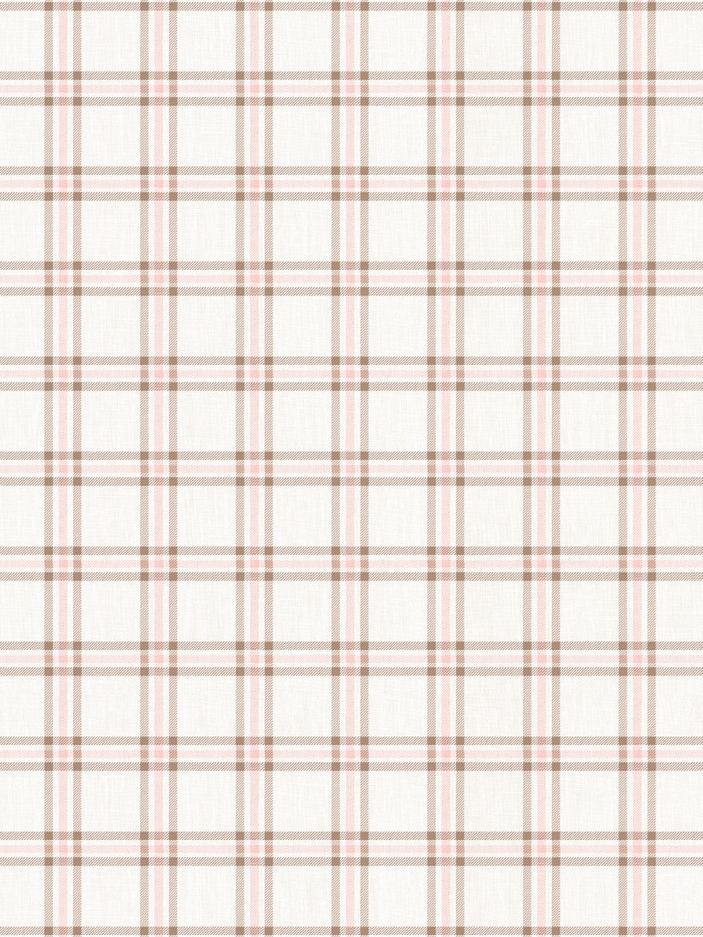 rodgers plaid linen fabric by nathan turner brown pink
