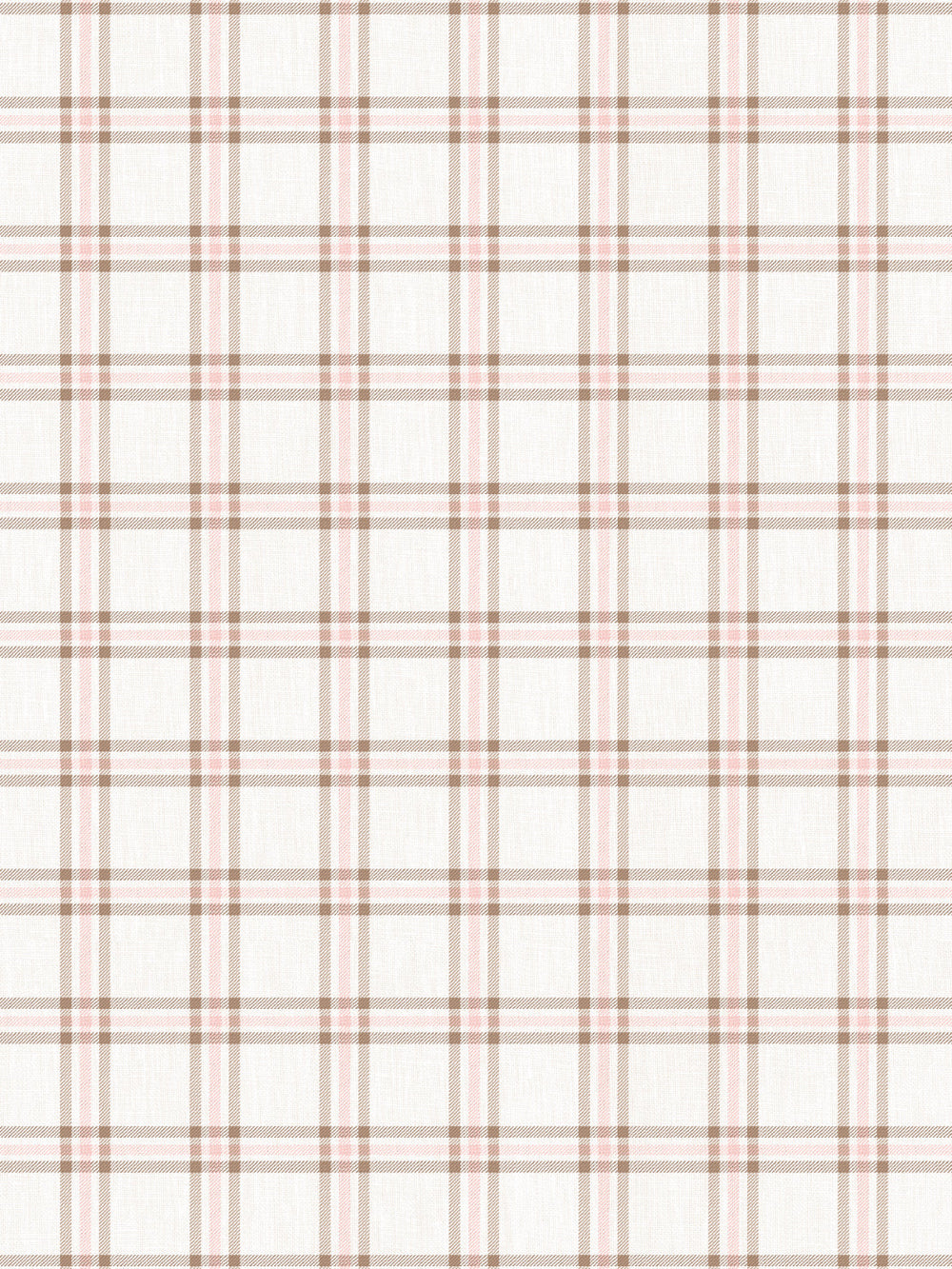 rodgers plaid linen fabric by nathan turner brown pink