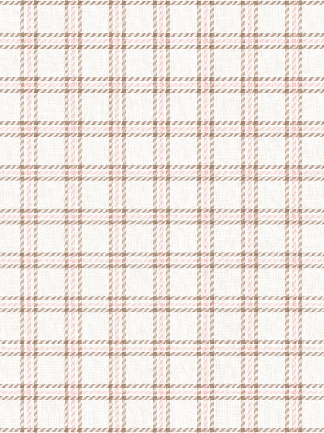 rodgers plaid linen fabric by nathan turner brown pink