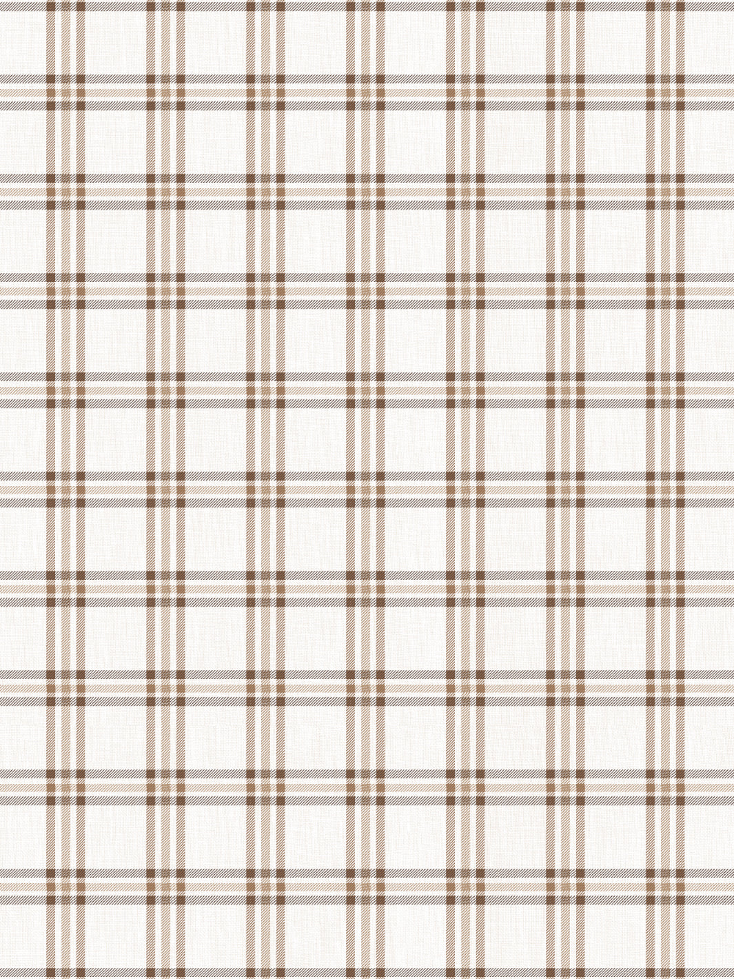 rodgers plaid linen fabric by nathan turner brown