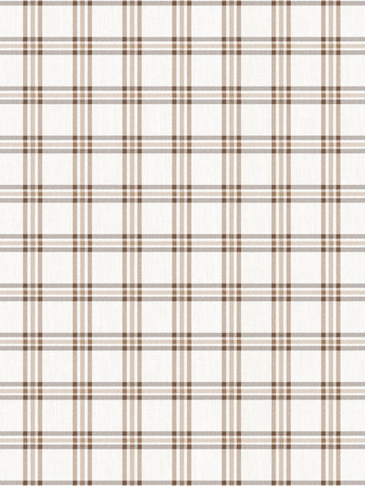 rodgers plaid linen fabric by nathan turner brown
