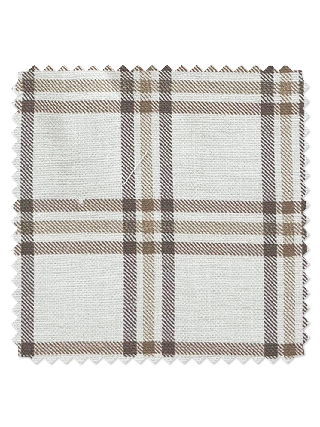 'Rogers Plaid' Linen Fabric by Nathan Turner - Brown