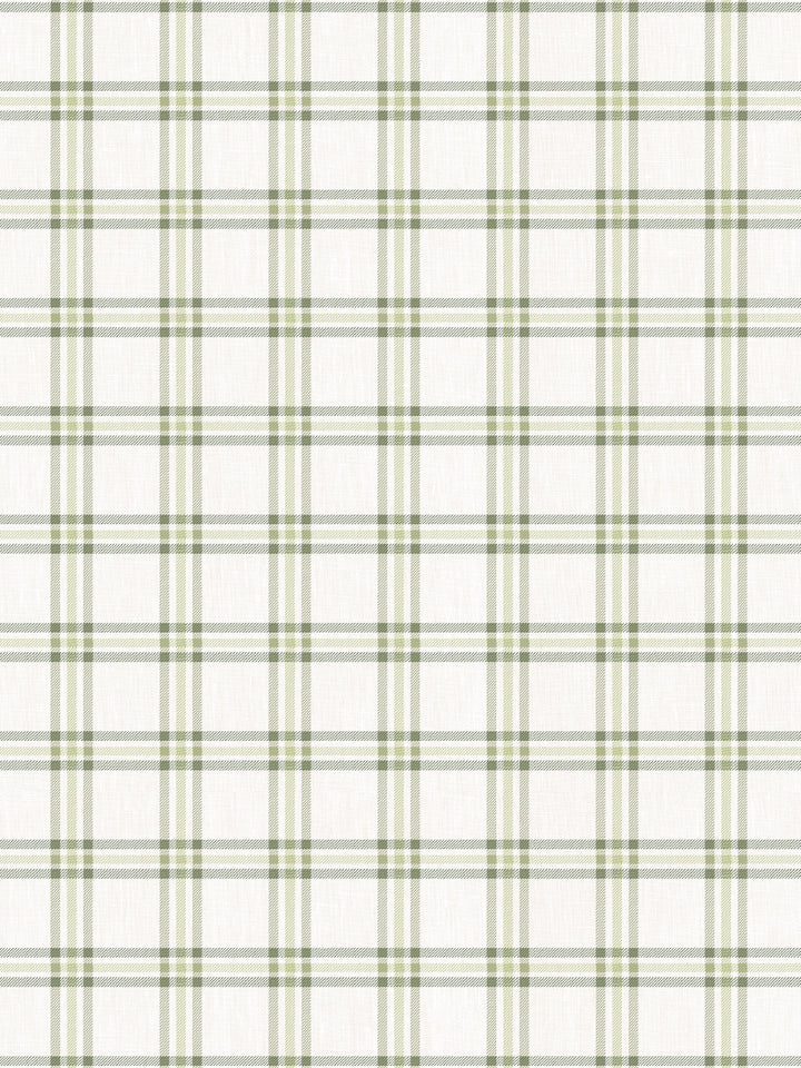 rodgers plaid linen fabric by nathan turner green