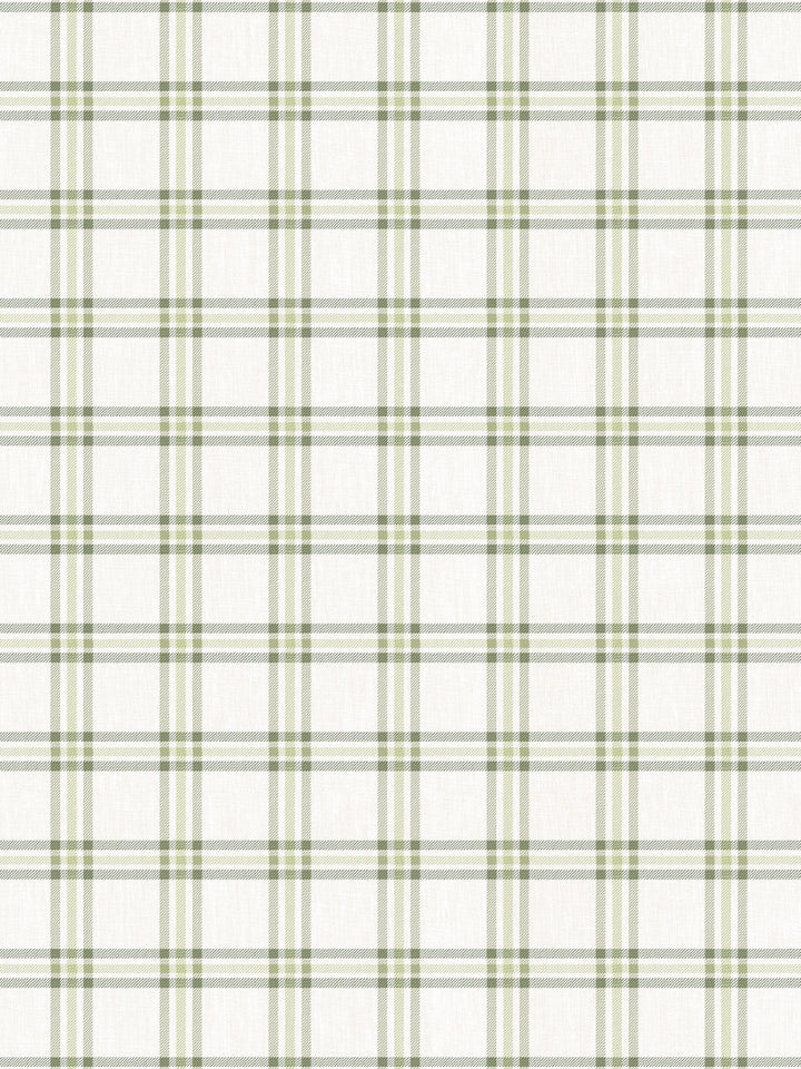 rodgers plaid linen fabric by nathan turner green