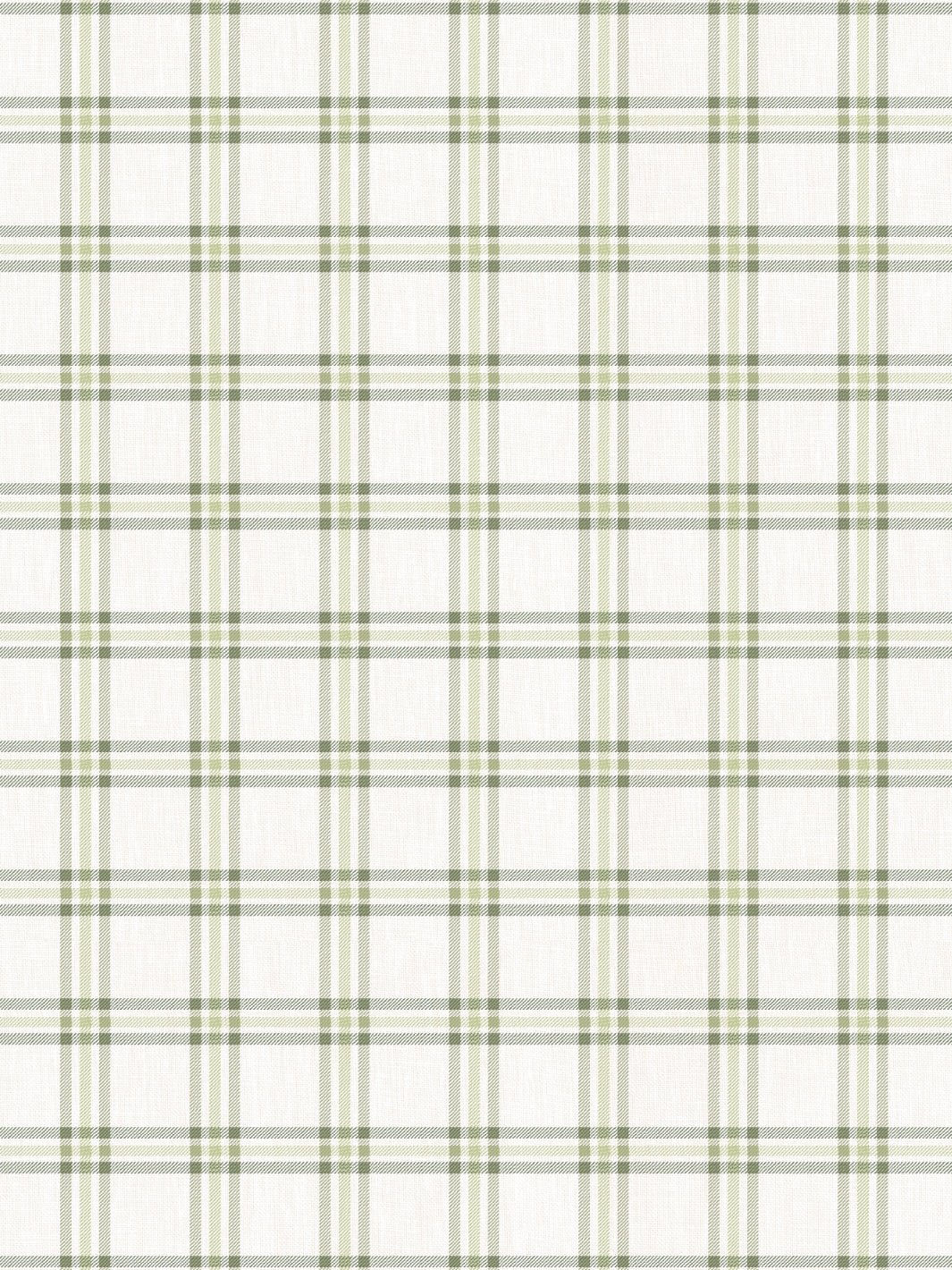 'Rogers Plaid' Linen Fabric by Nathan Turner - Green