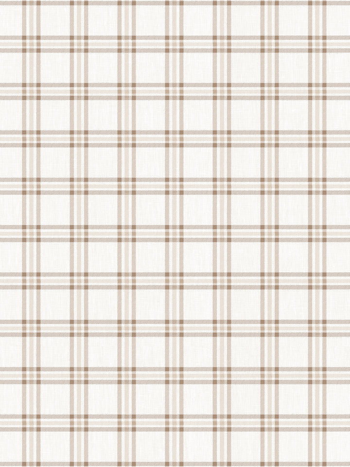 rodgers plaid linen fabric by nathan turner neutral