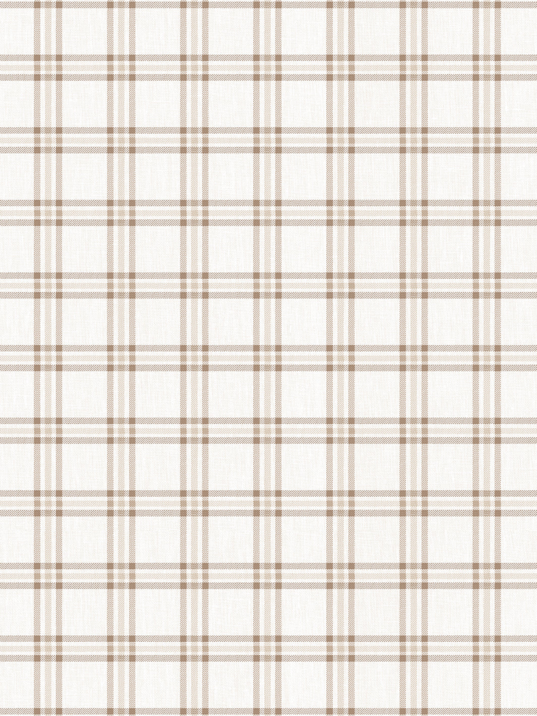 'Rogers Plaid' Linen Fabric by Nathan Turner - Neutral