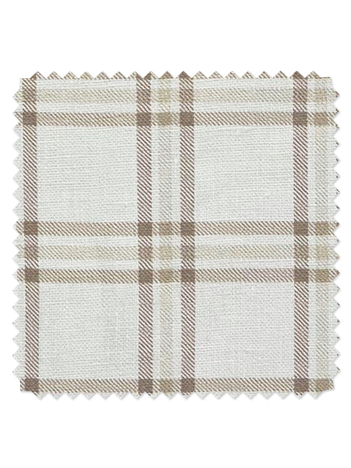 rodgers plaid linen fabric by nathan turner neutral