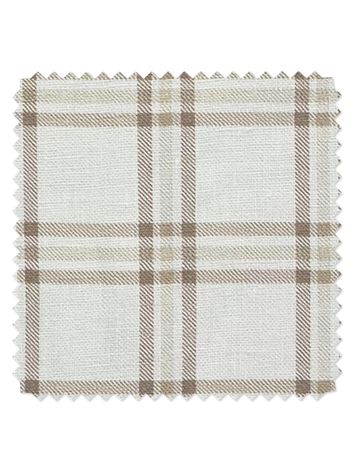 Rogers Plaid' Linen Fabric by Nathan Turner - Neutral