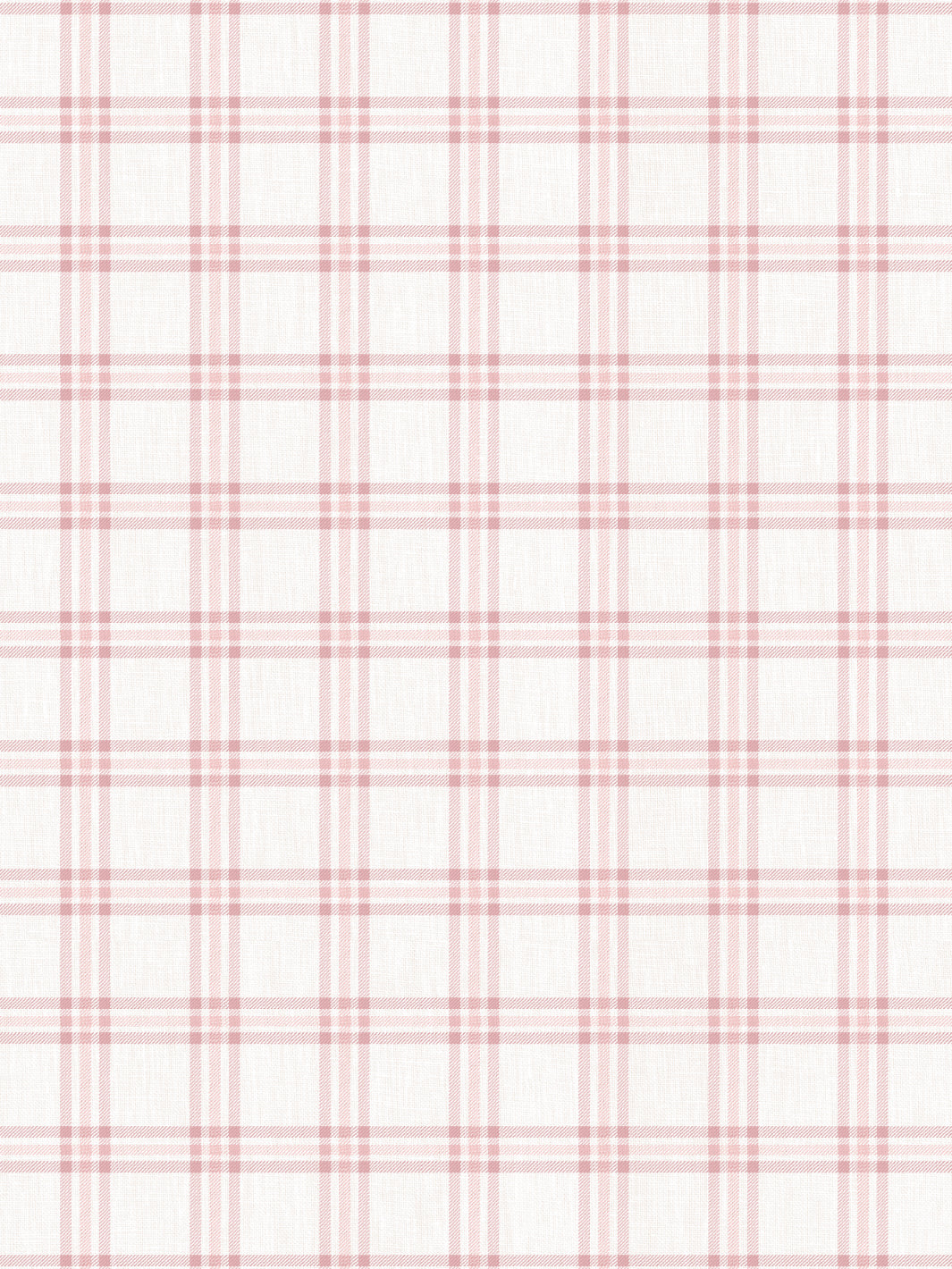 'Rogers Plaid' Linen Fabric by Nathan Turner - Pink