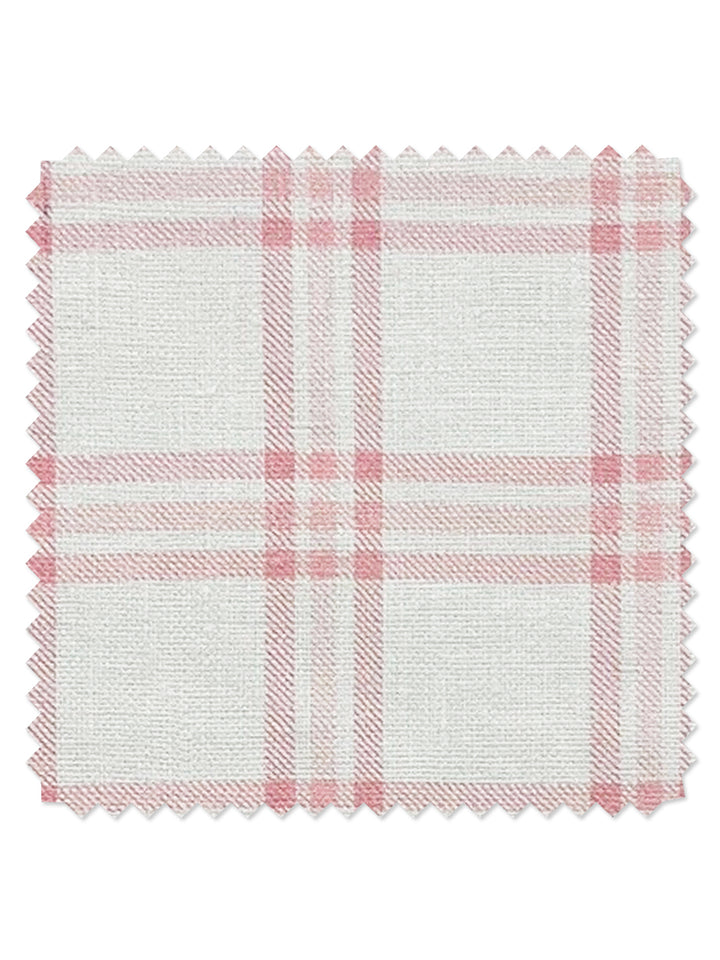 rodgers plaid linen fabric by nathan turner pink