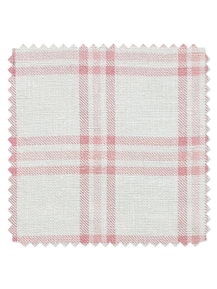 Rogers Plaid' Linen Fabric by Nathan Turner - Pink