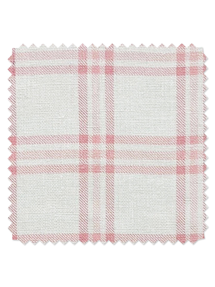 rodgers plaid linen fabric by nathan turner pink
