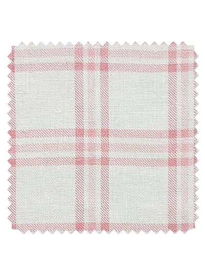 'Rogers Plaid' Linen Fabric by Nathan Turner - Pink