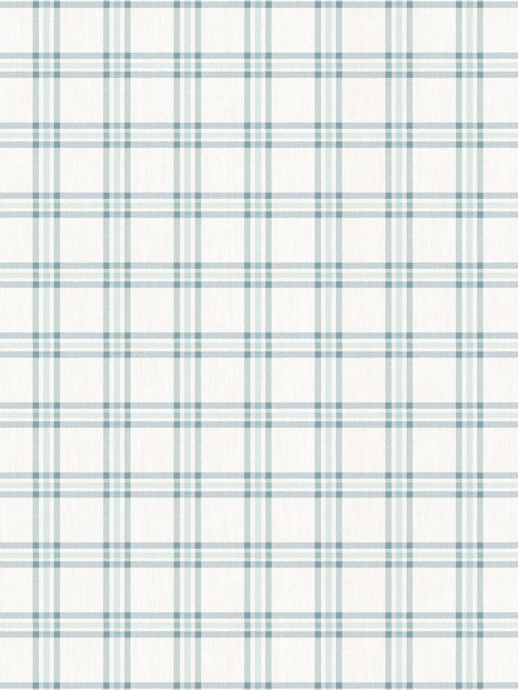 'Rogers Plaid' Linen Fabric by Nathan Turner - Seafoam