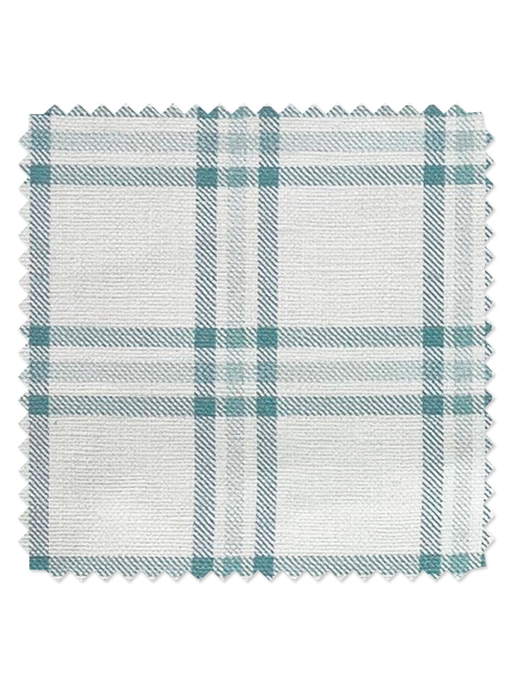 rodgers plaid linen fabric by nathan turner seafoam