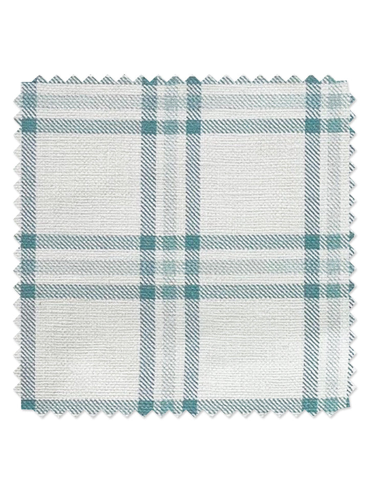 rodgers plaid linen fabric by nathan turner seafoam